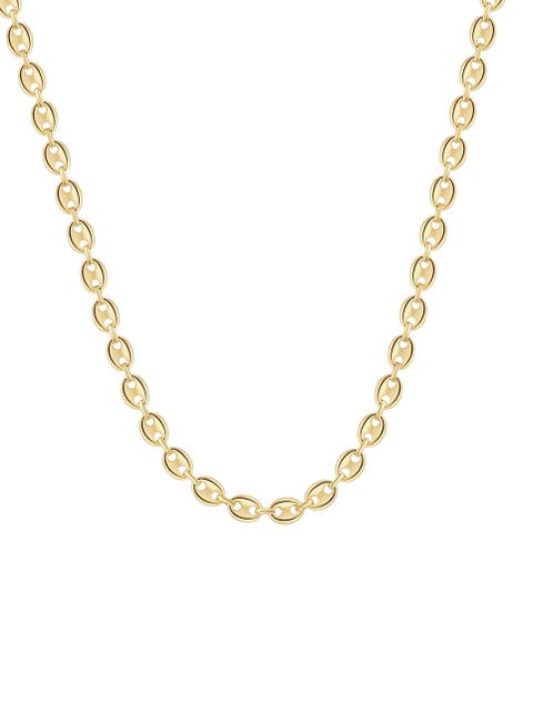 14k Gold Mariner Women's 24" Chain Necklace 22 Grams 7mm Thick