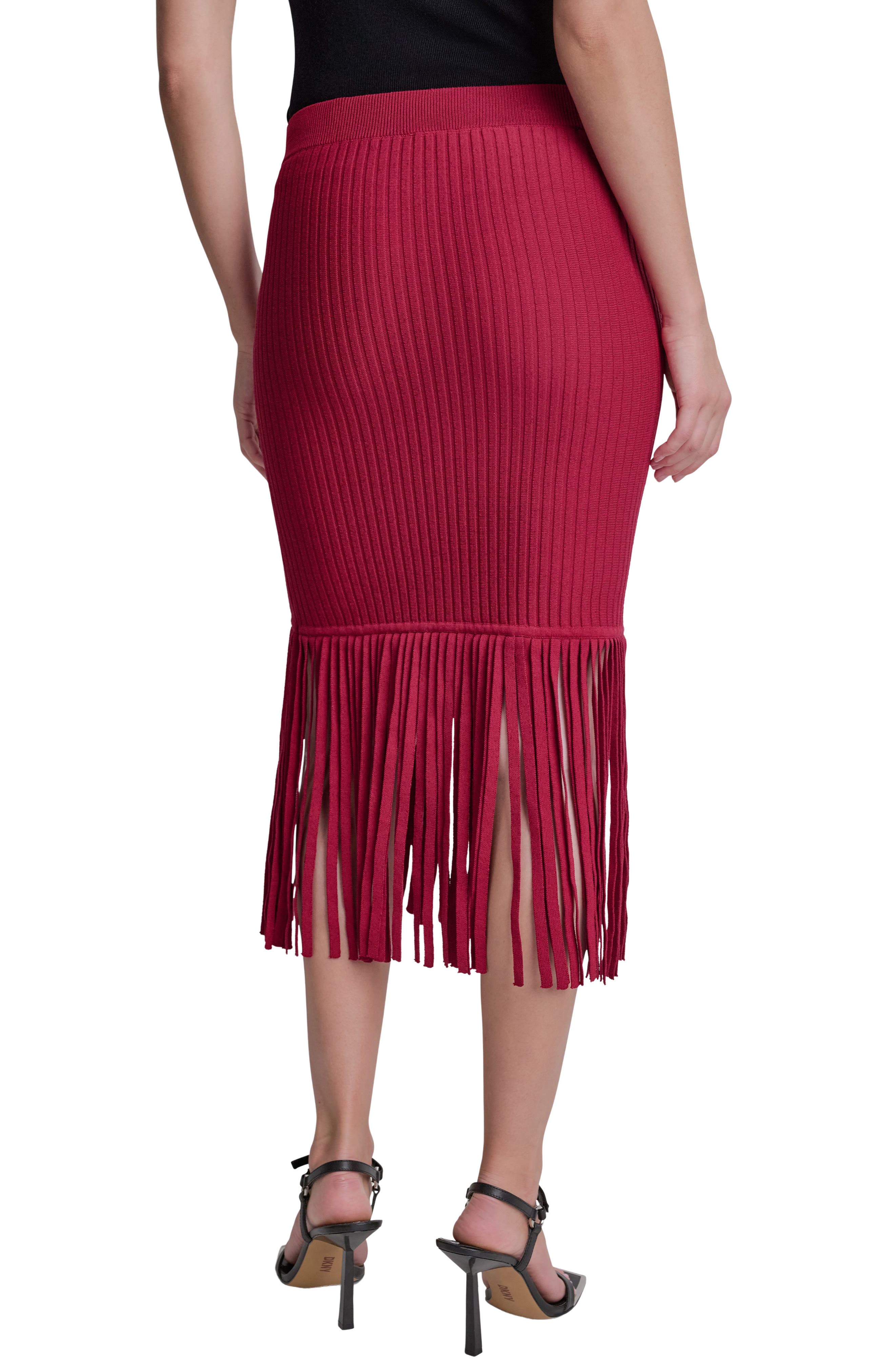 Fringe Rib Midi Skirt - image 4