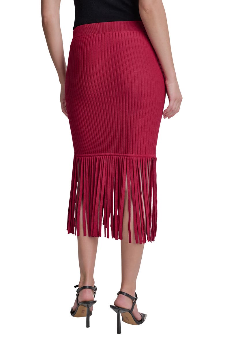 Fringe Rib Midi Skirt, Alternate, color, RHYTHM RED