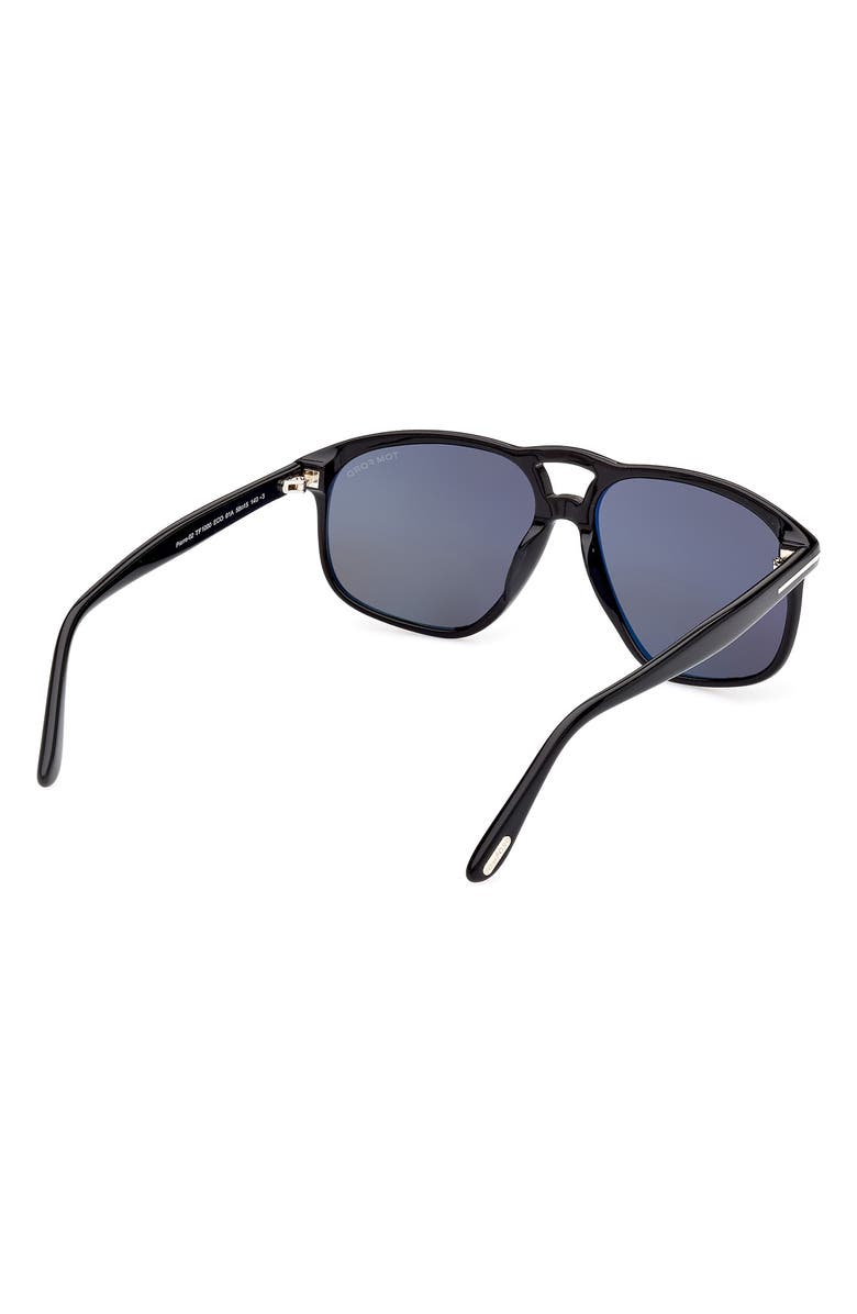 TOM FORD 58mm Navigator Sunglasses, Alternate, color, Shiny Black / Smoke