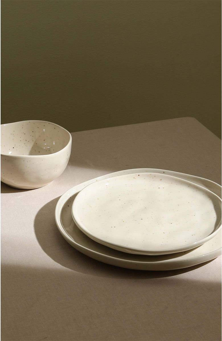 Stone Lain Mirella Stoneware 24-Piece Dinnerware Set, Alternate, color, Beige