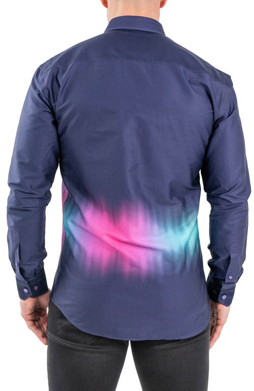 Maceoo Fibonacci Aurora Purple Contemporary Fit Button-up Shirt In Purple