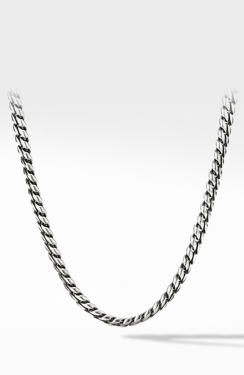 David Yurman Men's Curb Chain Necklace in Sterling Silver, 8mm, Main, color, Silver