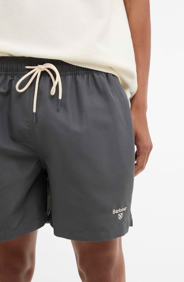 Barbour Water Reactive Leaf Print Swim Trunks, Alternate, color, 