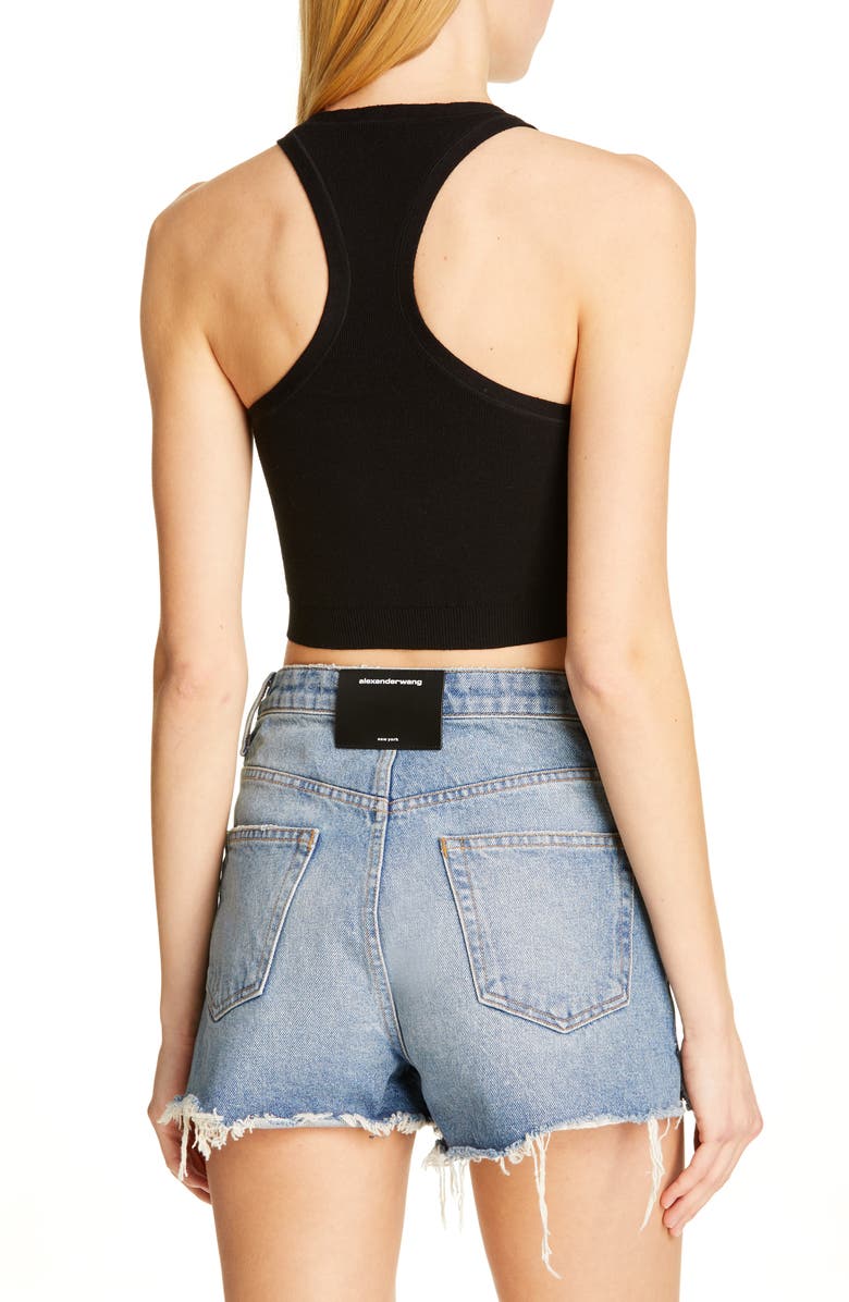 alexanderwang.t Ribbed Racerback Tank, Alternate, color,