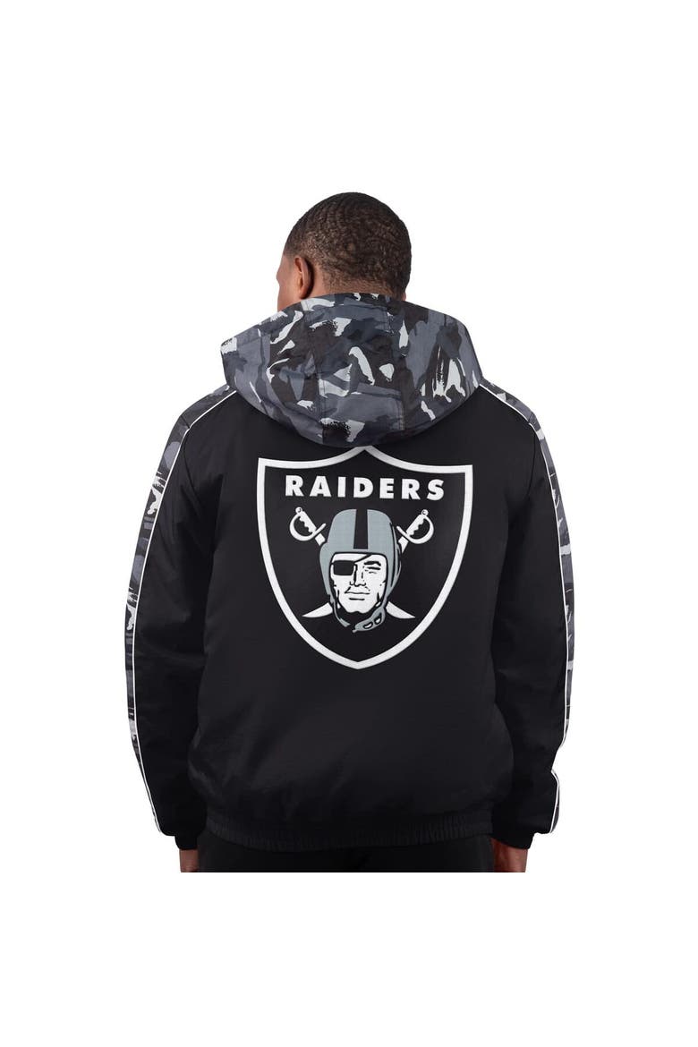 Men's Starter  Black Las Vegas Raiders Thursday Night Gridiron Full-Zip Jacket, Alternate, color, Black