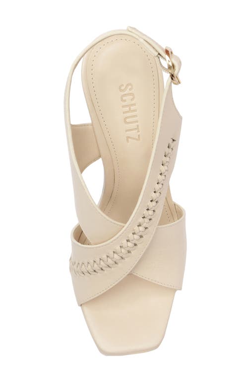 Shop Schutz Blake Slingback Platform Sandal In Off White