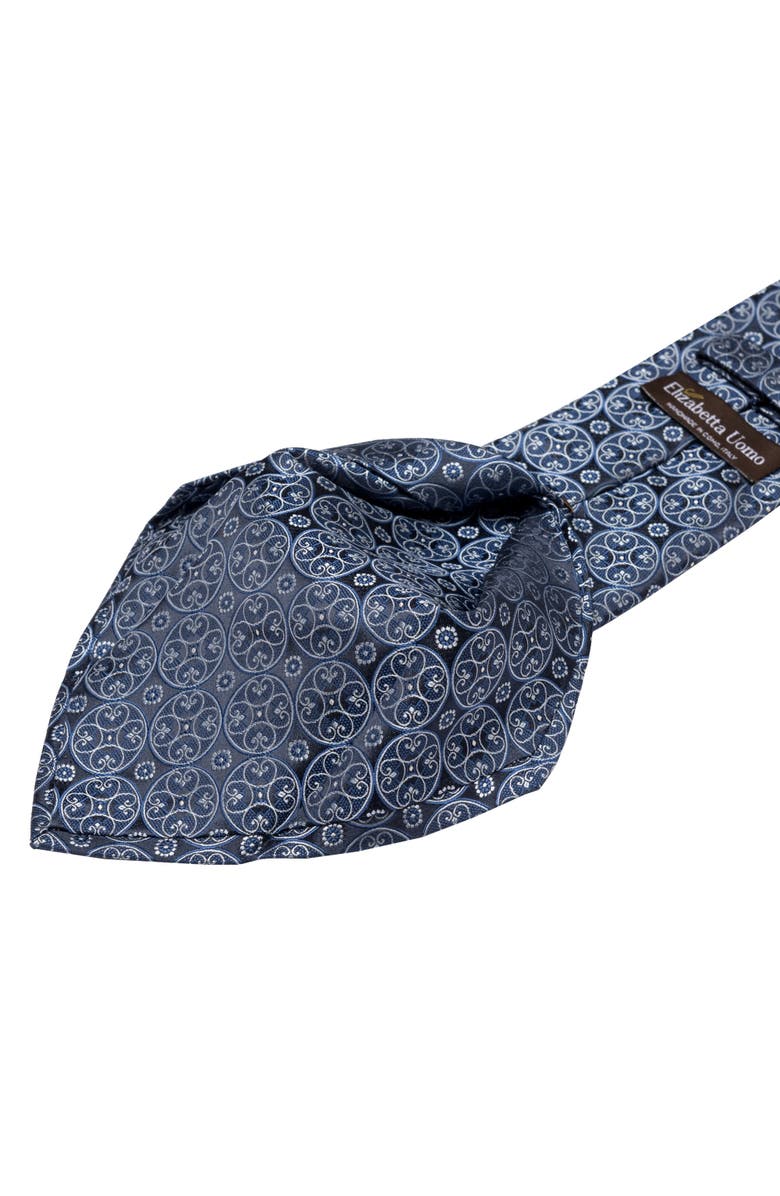Elizabetta Palladio - Extra Long Silk Jacquard Tie for Men, Alternate, color, Blue