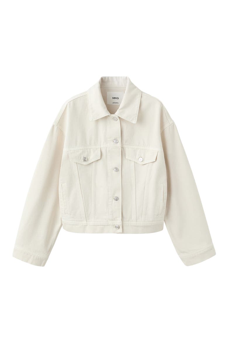 Kika Denim Trucker Jacket, Alternate, color, ECRU