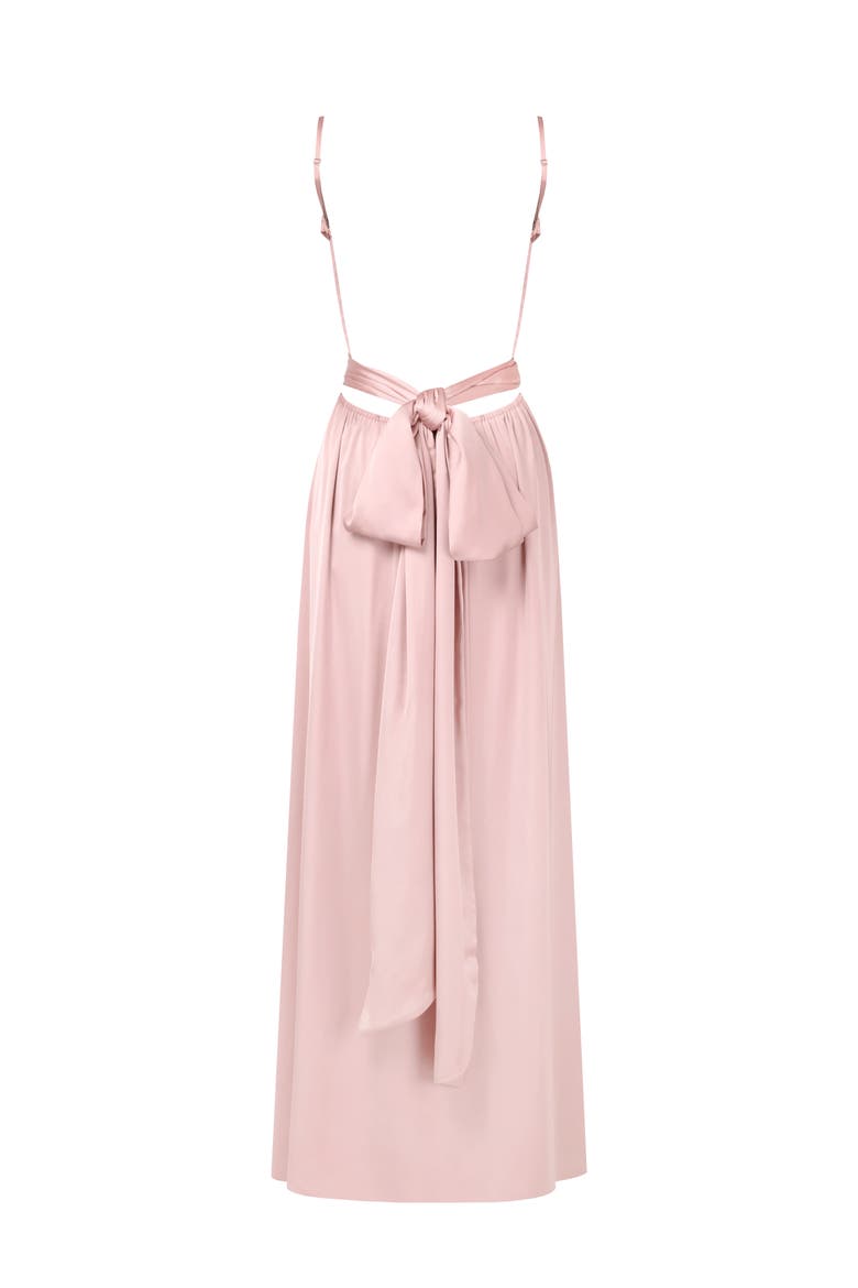 Boudoir Silk Slip Dress, Alternate, color, Misty Rose