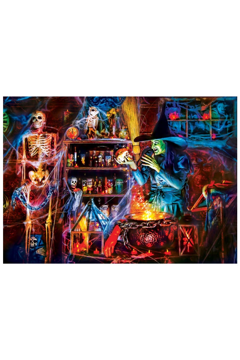 On a Scary Night 500 Piece Glow Puzzle, Alternate, color, Multicolor
