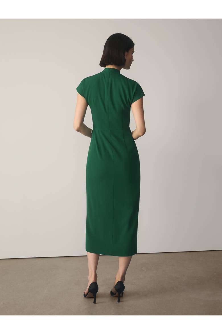 Rossano Short Sleeve High Neck Dress, Alternate, color, Green