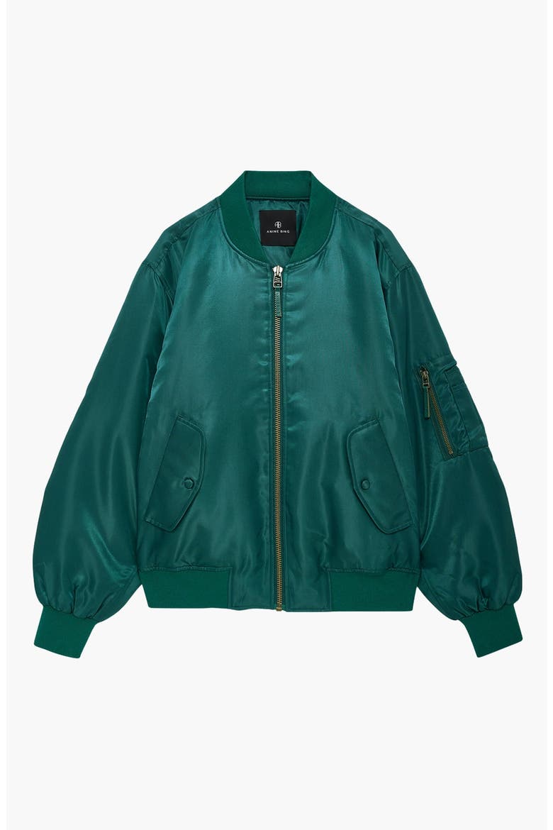 Leon Bomber Jacket, Alternate, color, Deep Emerald