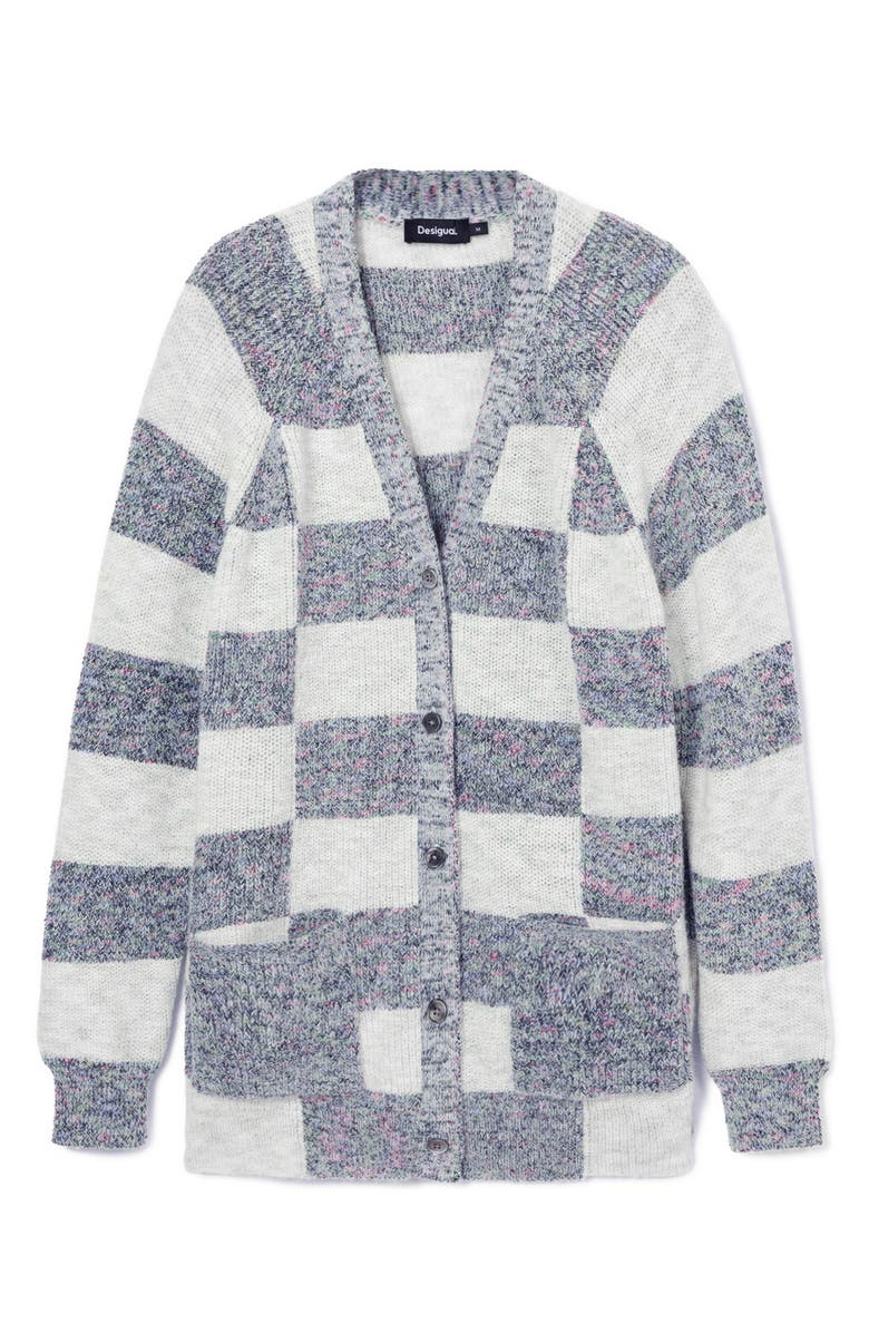 Desigual Oxford Button-Up Sweater, Alternate, color,