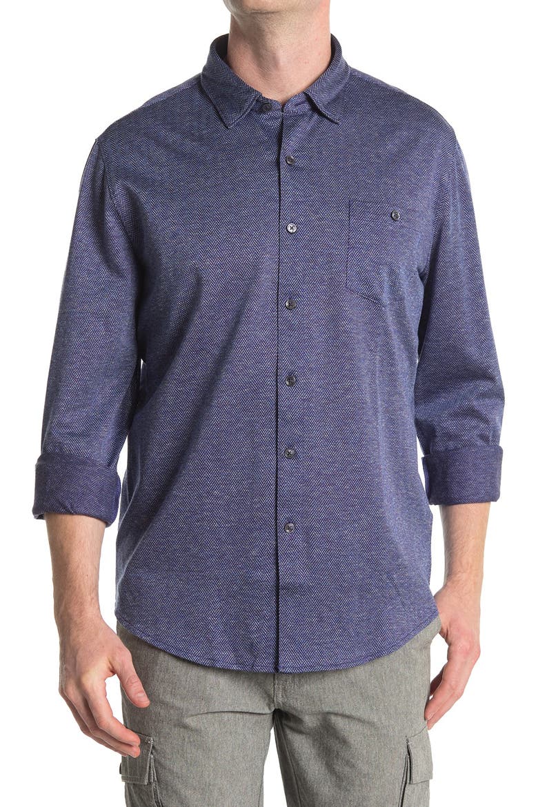 Solid Knit Regular Fit Shirt, Main, color, GRAPE