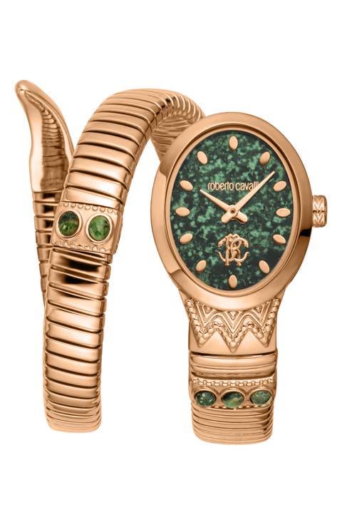 Serpente Ornato Snake Wraparound Bracelet Watch, 22.5mm x 34mm