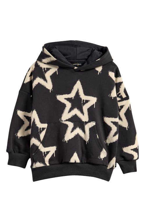 Rock Your Baby Kids' Stars Hooded Sweatshirt in Black 