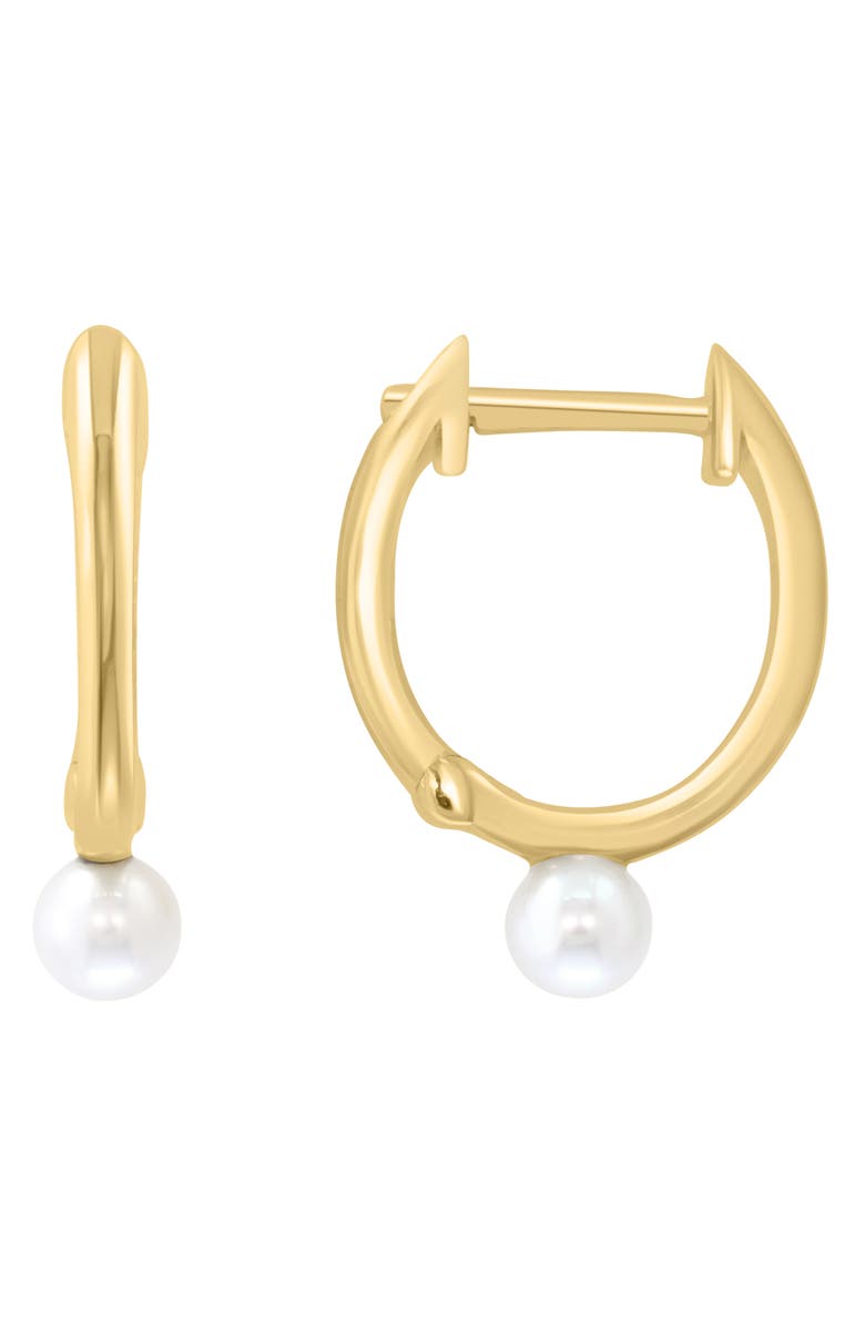 EFFY Freshwater Pearl Huggie Earrings, Main, color, White