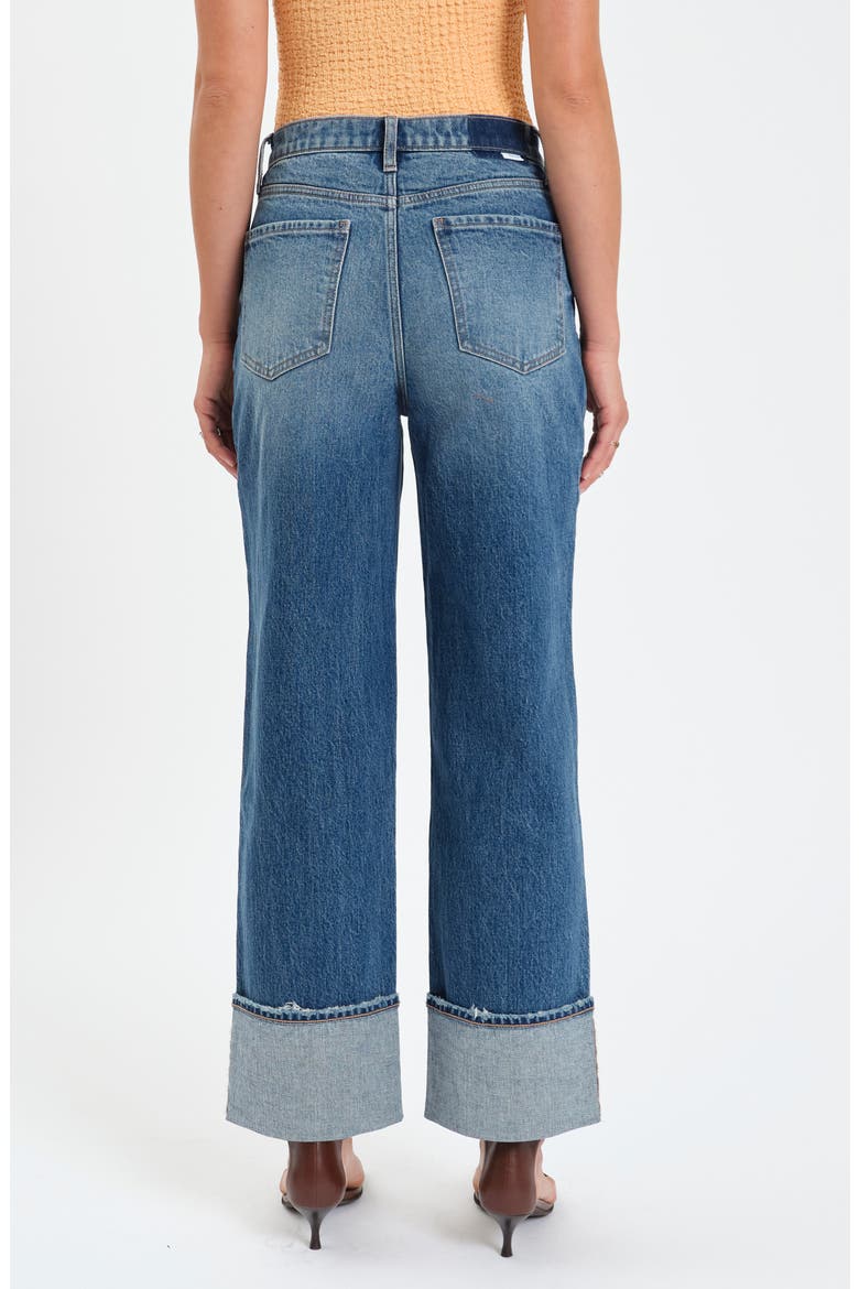 Eastside High Waist Cuff Crop Straight Leg Jeans, Alternate, color, CRUSH HOUR