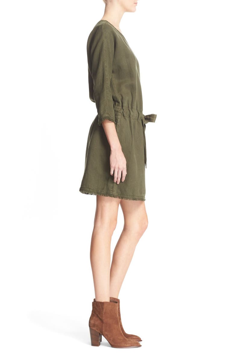 'The Cinched' Shift Dress, Alternate, color, DARK OLIVE