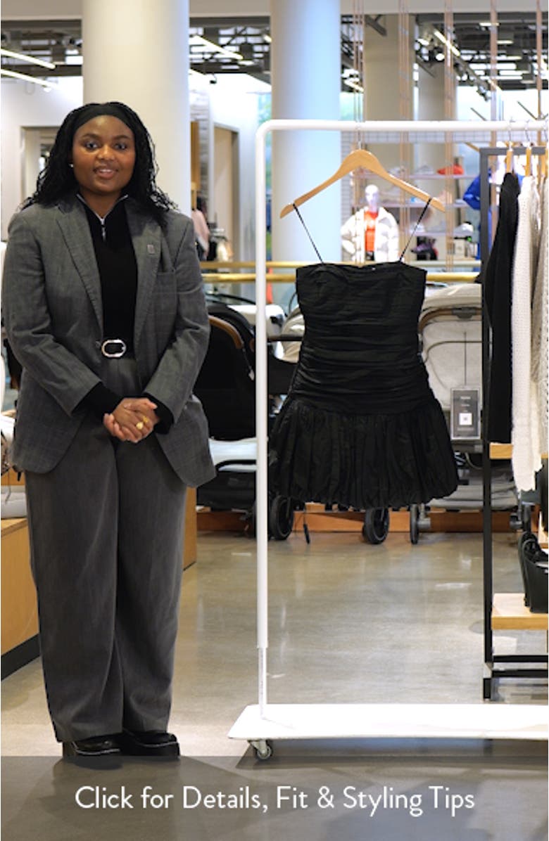 Rosanna Ruched Bubble Hem Minidress, sales video thumbnail