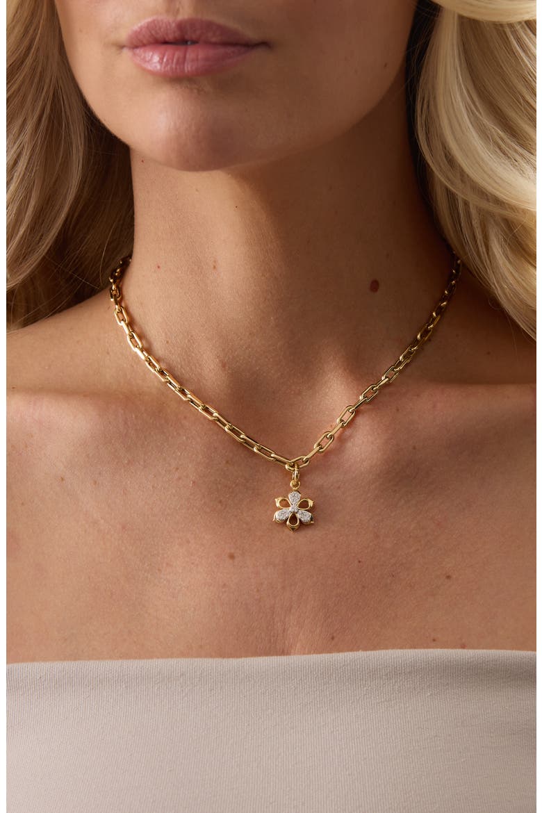 Lierre Partial Charm, Alternate, color, YELLOW GOLD/ DIAMOND