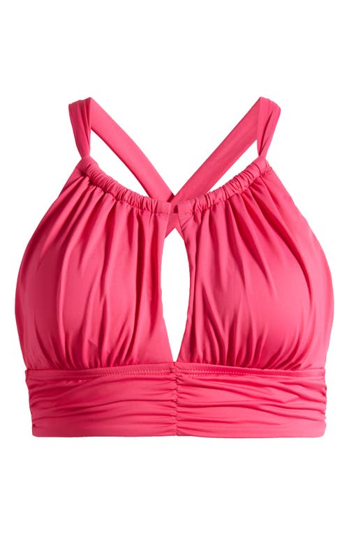 La Blanca Island Goddess High Neck Bikini Top In Purple