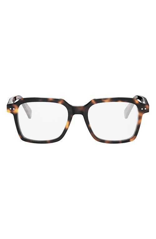 Celine 52mm Thin Square Optical Glasses In Black