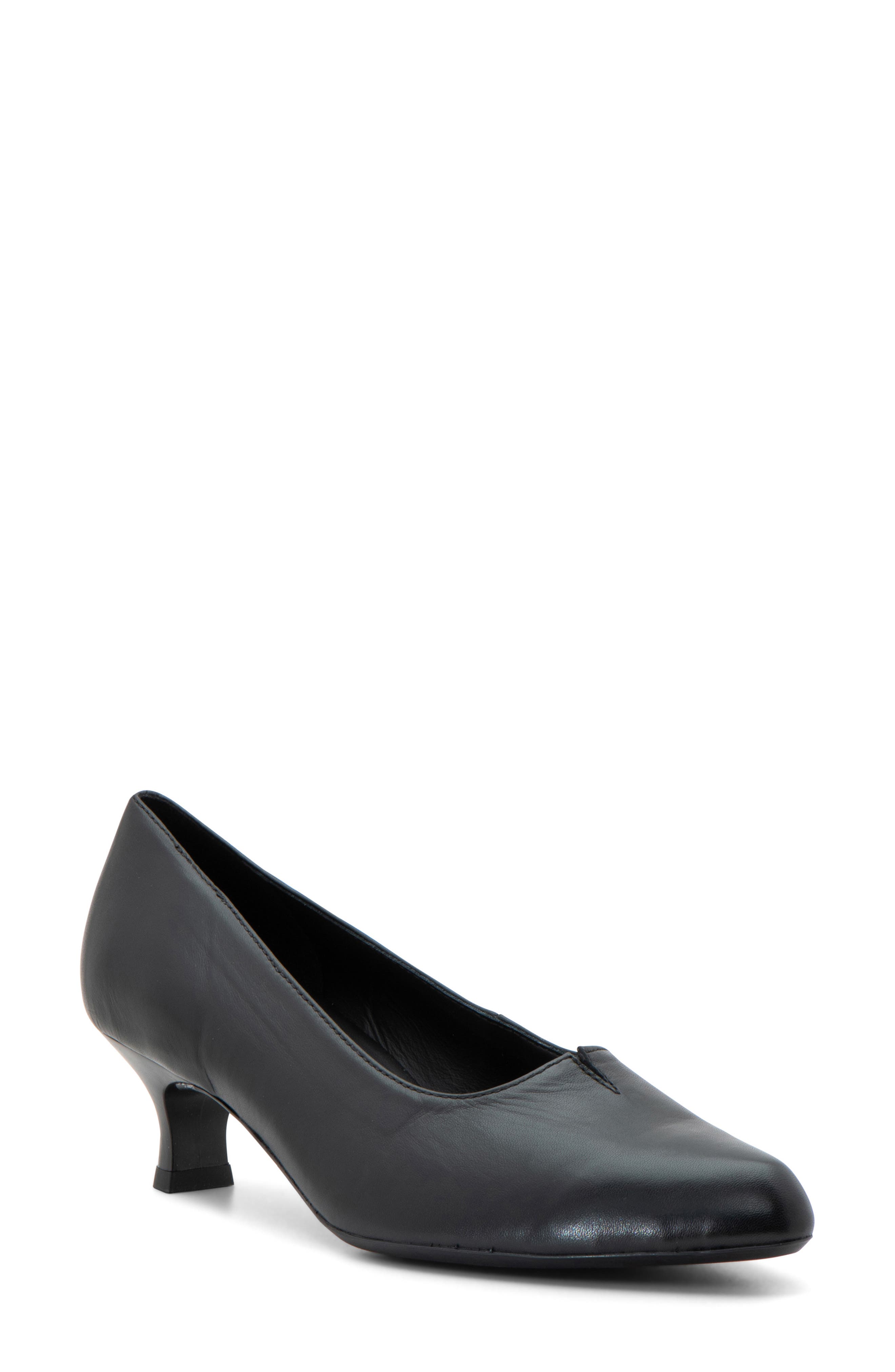 ara Kit Kitten Heel Pump, Main, color, Black Leather