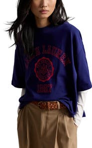 Polo Ralph Lauren Oversize Cotton Graphic T-Shirt