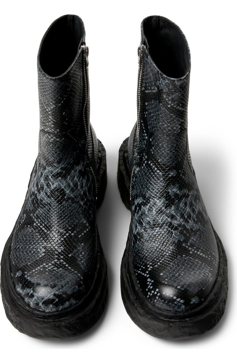 CAMPERLAB Lab Vamonos Snakeskin Embossed Boot, Alternate, color, Multi - Blue