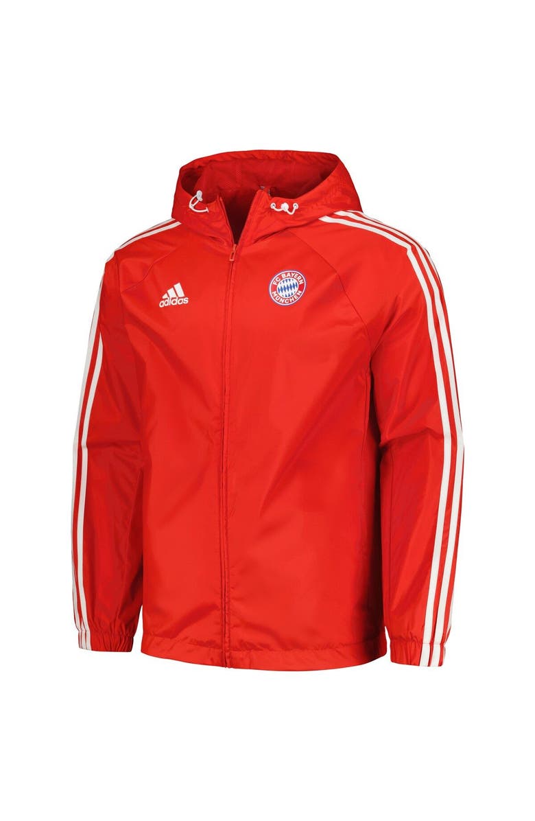adidas Men's adidas Red Bayern Munich 2023/24 DNA Raglan Full-Zip Windbreaker, Alternate, color, Red