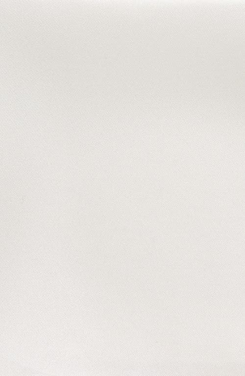 Thom Sweeney Silk Pocket Square In White