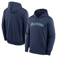 Nike Men's Nike Navy Seattle Mariners Primary Wordmark Therma Hoodie