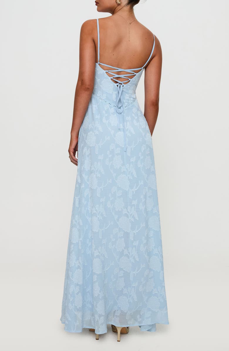 Princess Polly South of France Floral Burnout Maxi Dress, Alternate, color, Blue