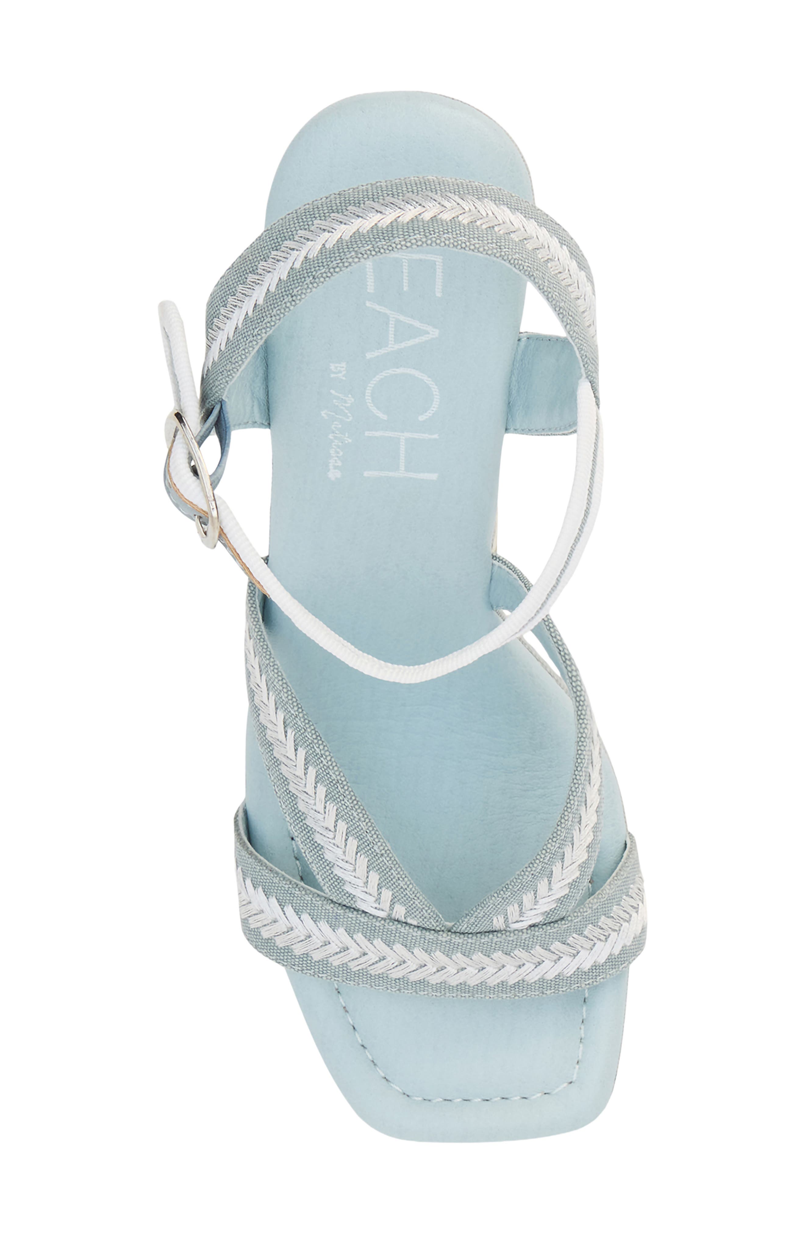 Adelaide Ankle Strap Platform Sandal, Alternate, color, DENIM