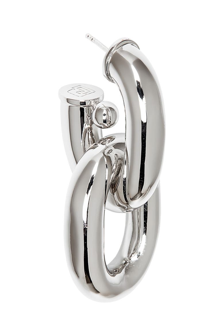 paco rabanne XL Link Hoop Earrings, Alternate, color, P040 SILVER
