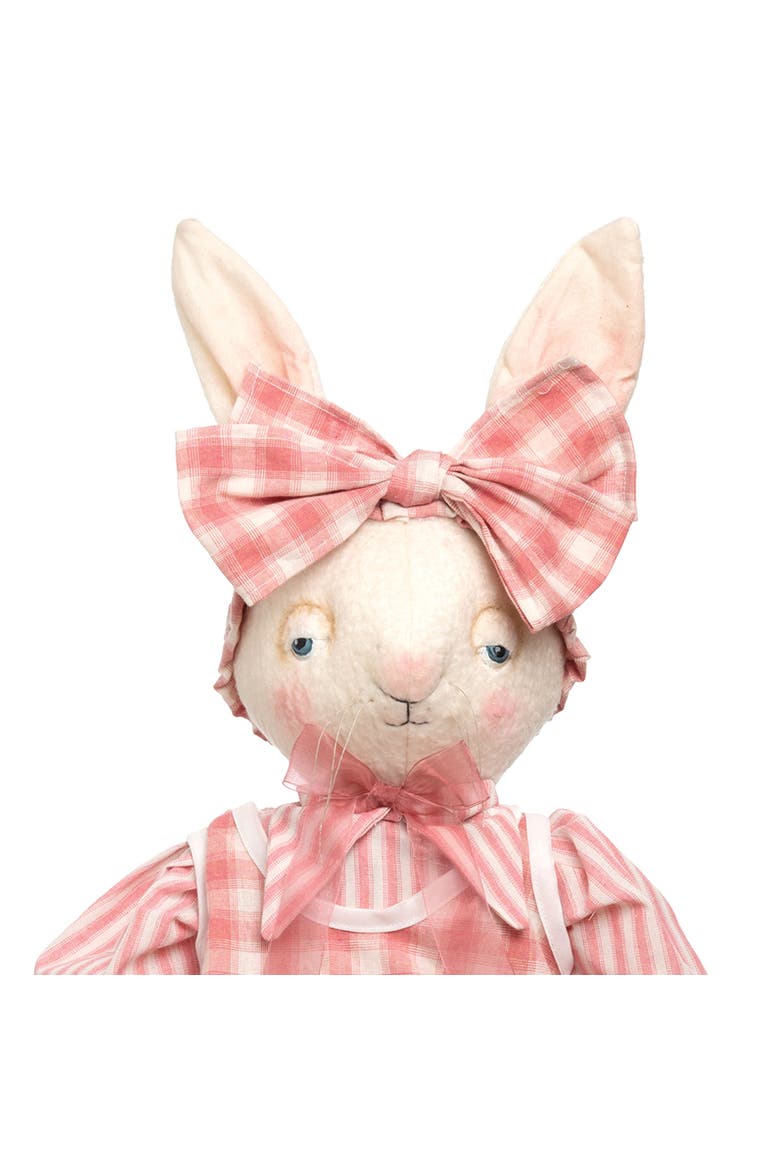 Ally Bunny Easter with Carrot Joe Spencer Gathered Traditions Figurine, Alternate, color, Pink