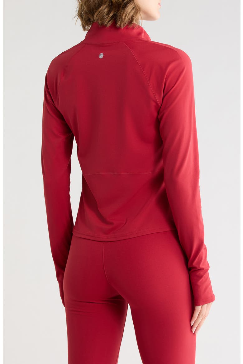 Serenity Half Zip Pullover, Alternate, color, RED KARANDA