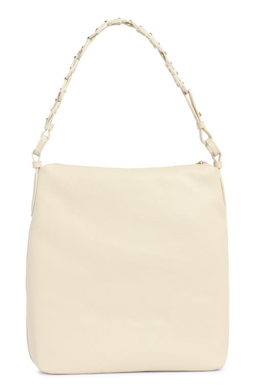 Sam Edelman Bay Chain Link Pebbled Leather Hobo Bag In White