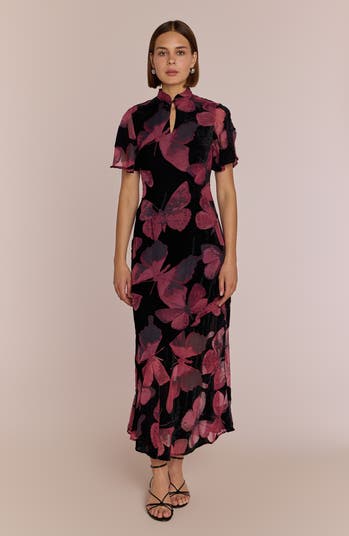 Kyoto Butterfly Print Dress