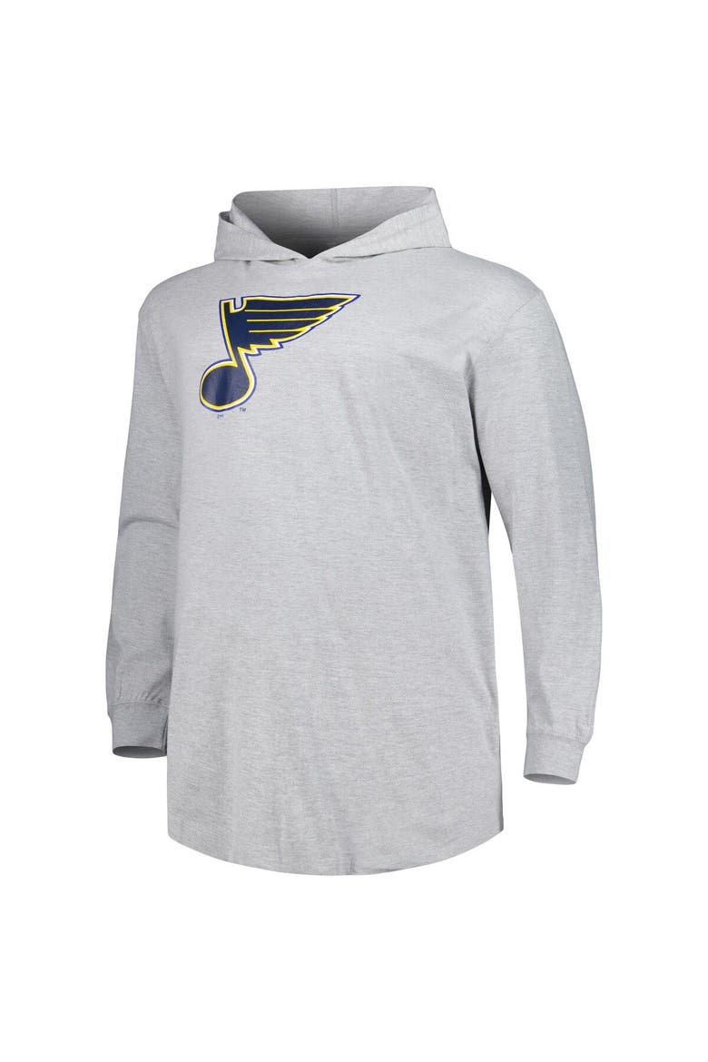 Men's Heather Gray St. Louis Blues Big & Tall Pullover Hoodie, Alternate, color, Heather Gray