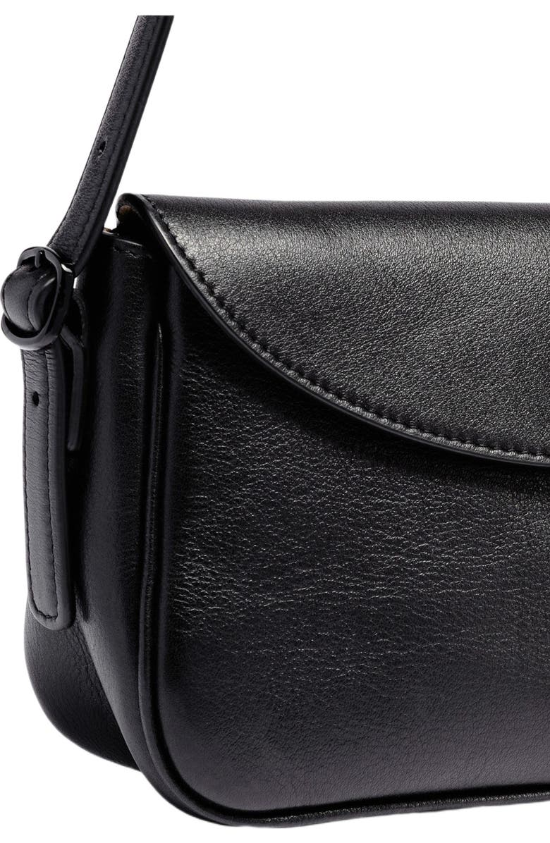 Santoni Leather shoulder bag, Alternate, color, Black