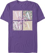 Mickey & Friends Men's Mickey & Friends Box Patterns Mama Bow Graphic T-Shirt
