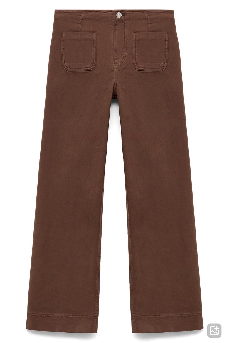 Patch Pocket Wide Leg Jeans, Alternate, color, CHOCOLATE