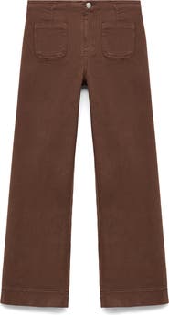 MANGO TEEN Patch Pocket Wide Leg Jeans