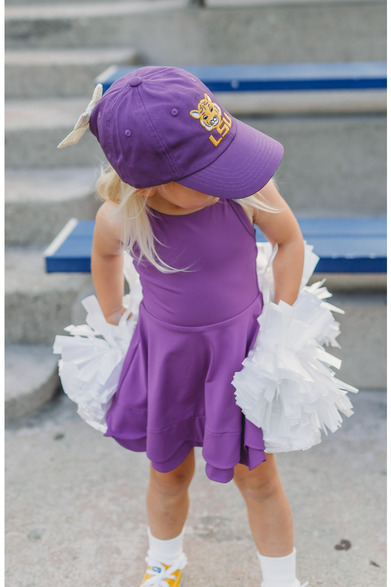 LSU Tigers Bow Baseball Hat, Alternate, color, Purple
