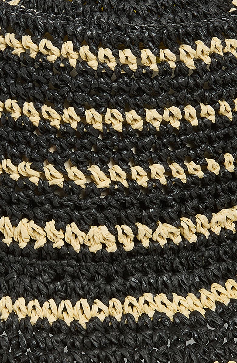 Nordstrom Stripe Packable Lantern Hat, Alternate, color, Black Combo