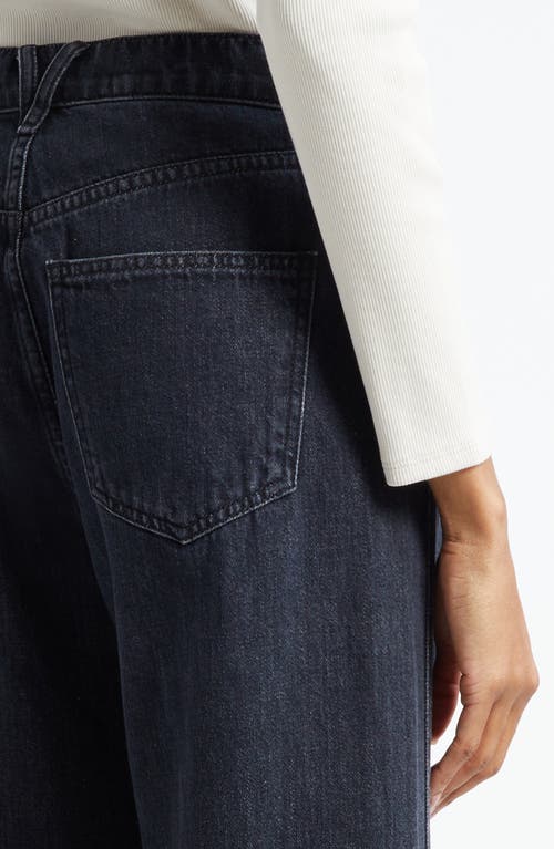 Veronica Beard Kasey Raw Hem Mid Rise Wide Leg Jeans