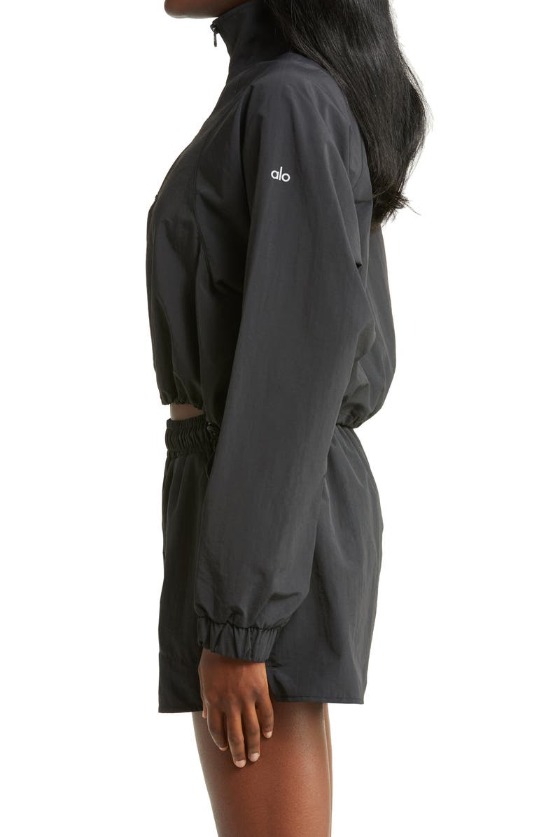 Alo Alumni Crop Quarter Zip Jacket, Alternate, color, 